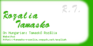 rozalia tamasko business card